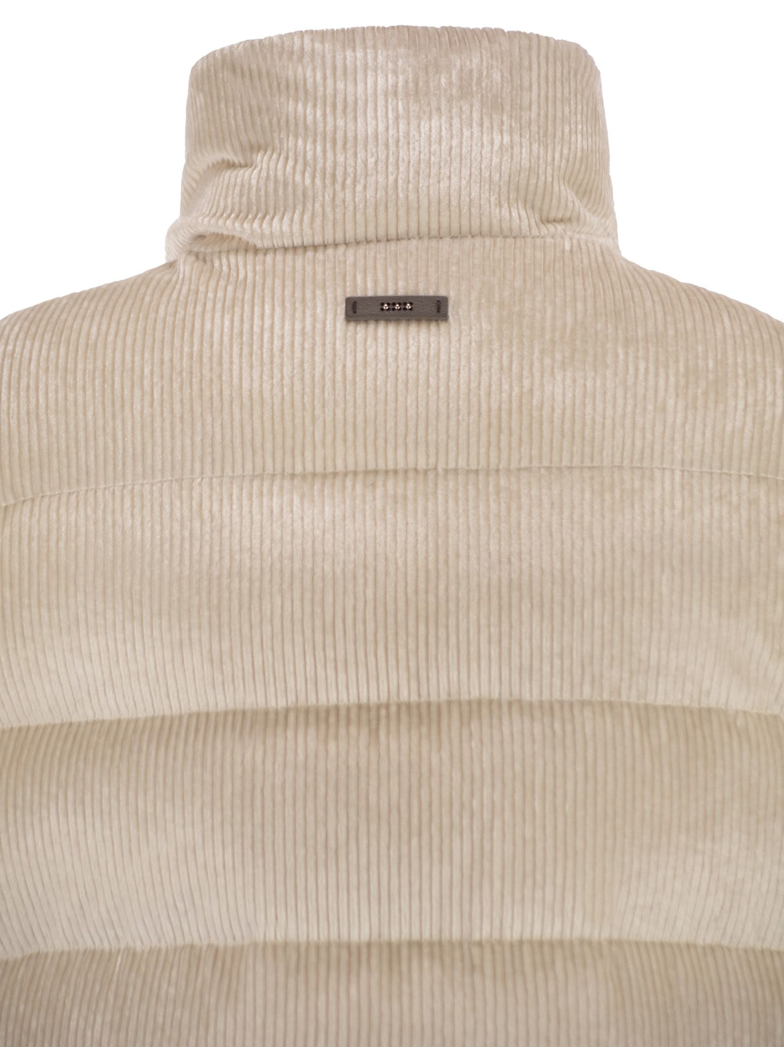 PESERICO - Peserico Women Down And Viscose Velvet Waistcoat - 4