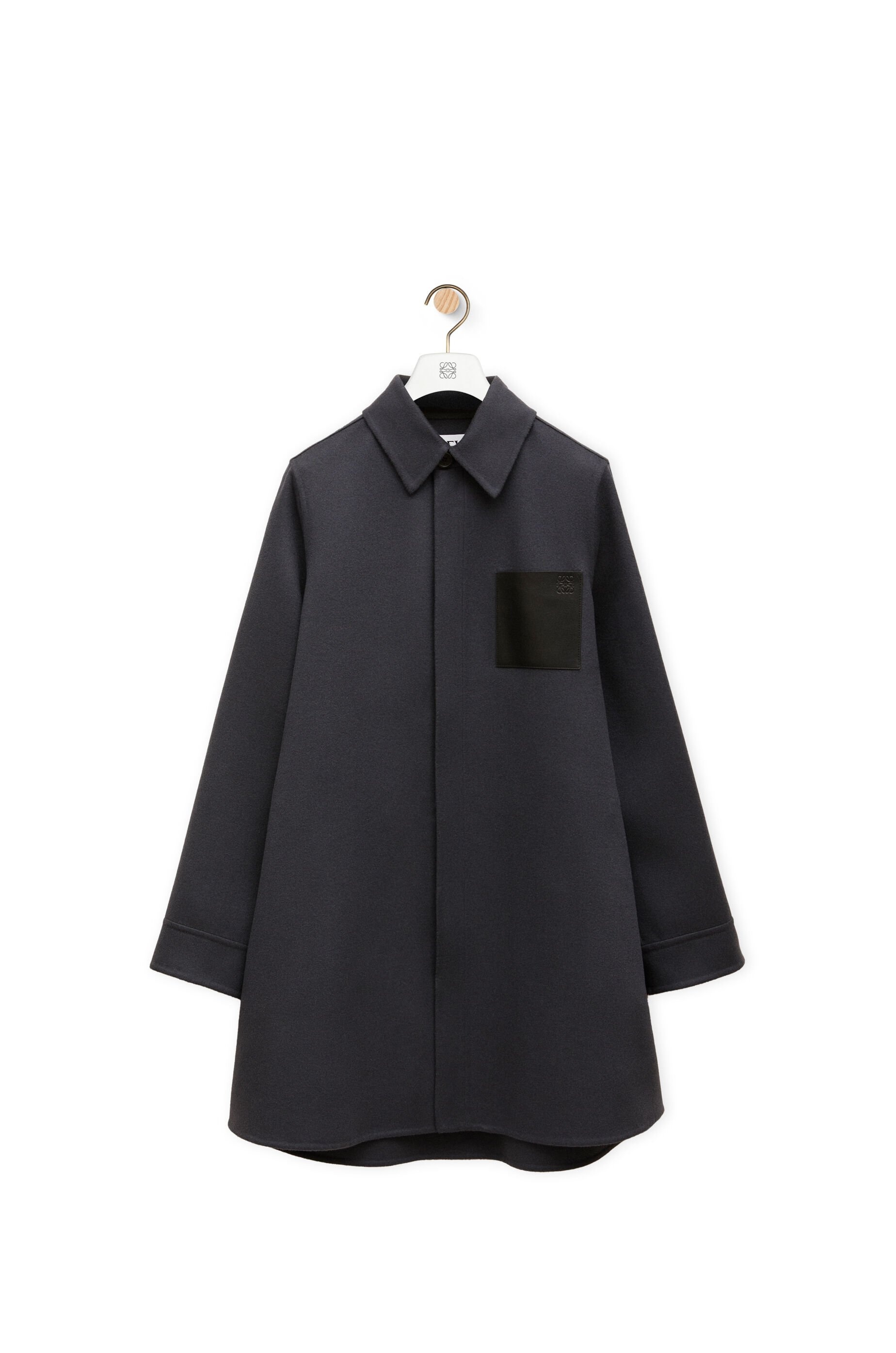 Trapeze coat in wool and cashmere - 1