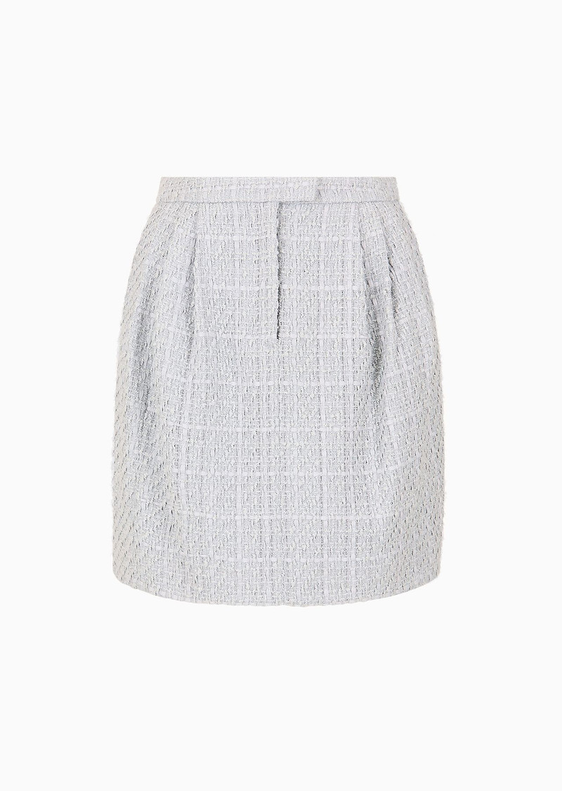 Lurex tweed skirt with darts 1