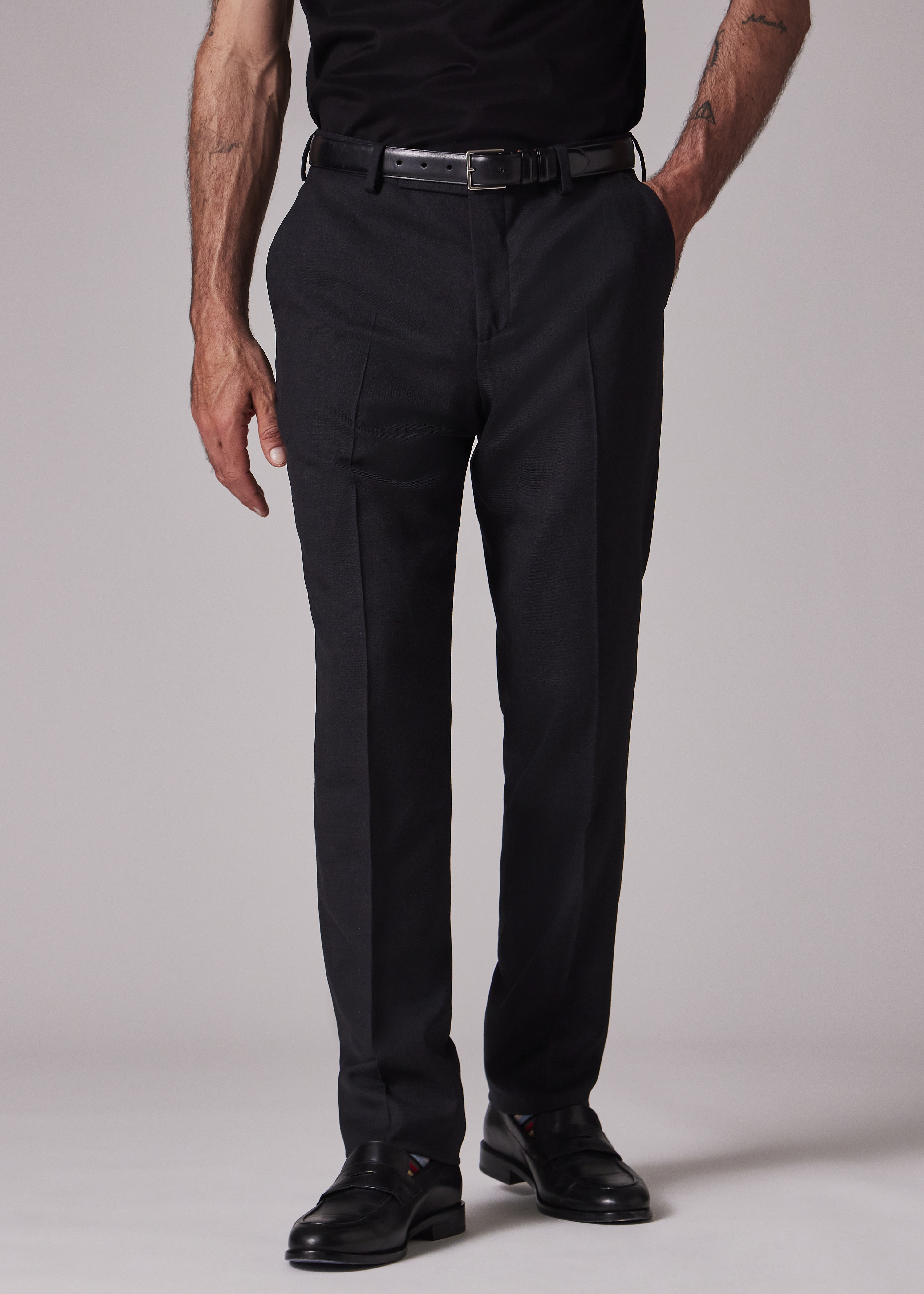 Slim-Fit Black Cotton-Stretch Chinos - 6