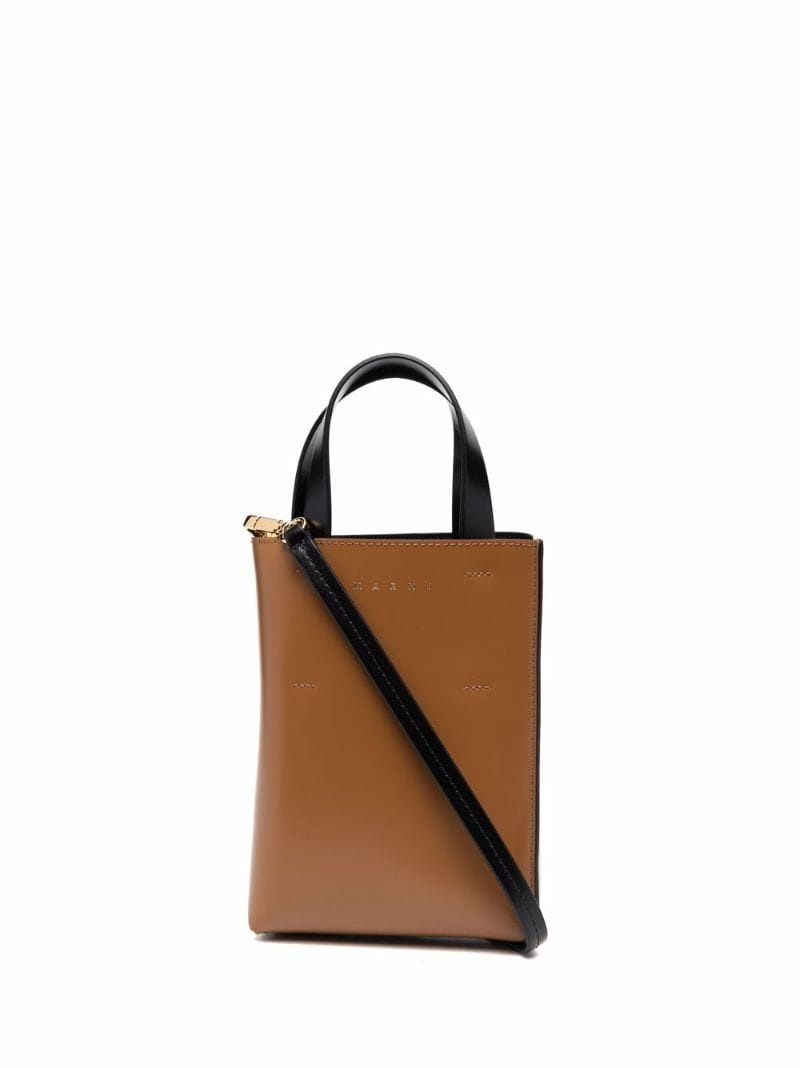 Marni two-tone leather tote bag farfetch REVERSIBLE
