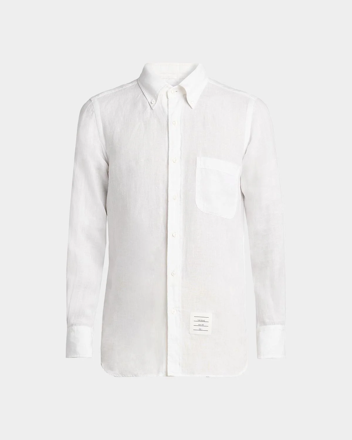 Men's Linen Garment Dyed Button-Down Shirt - 1