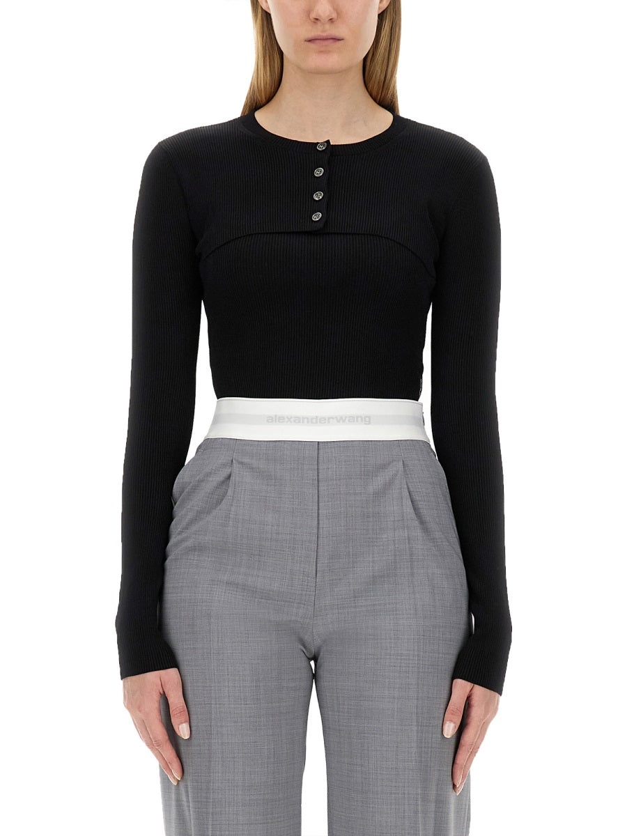Alexander Wang Women Cropped Sweater - 1