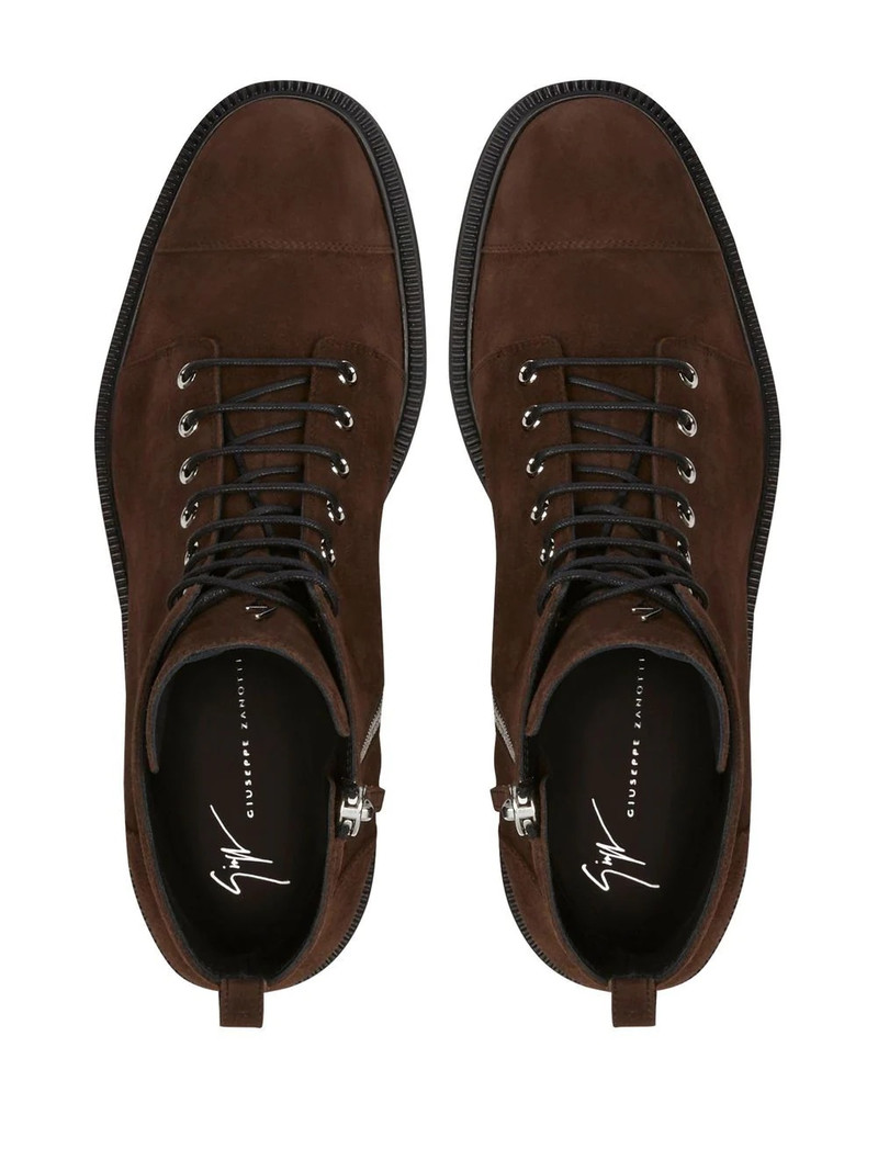 lace-up suede 발목 부츠 4