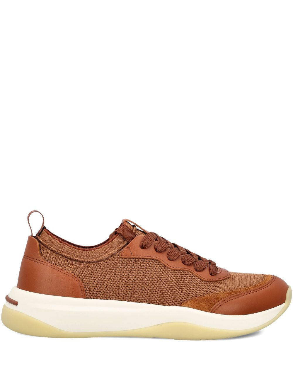 leather-mesh sneakers - 1
