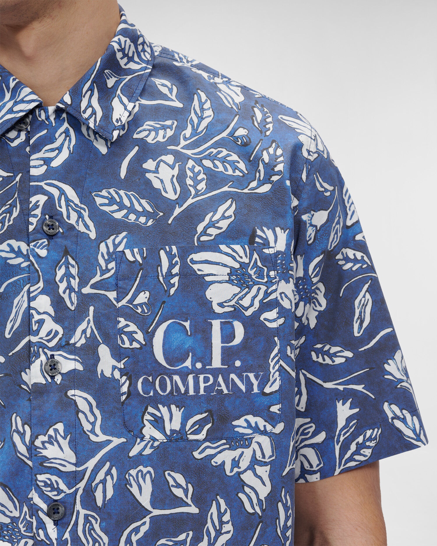 All-over Printed Popeline Short Sleeved Shirt - 5