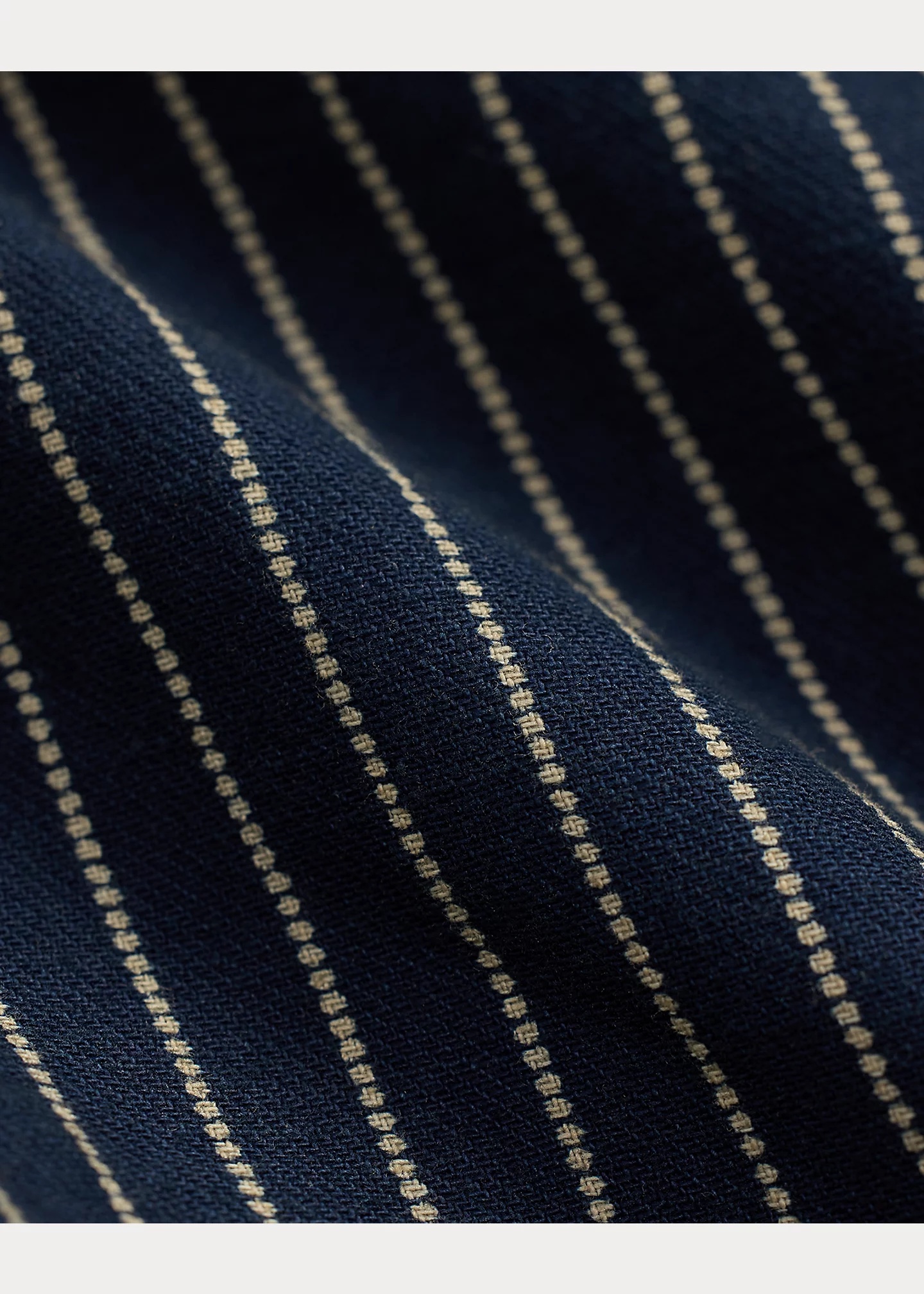 Indigo Dot-Stripe Twill Engineer Coat - 5