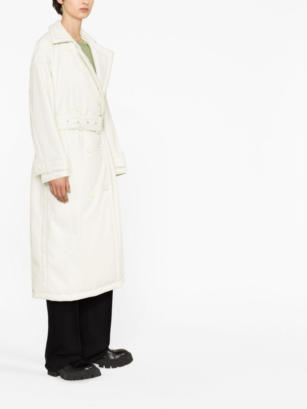 Emily double-breasted belted trench coat - 4