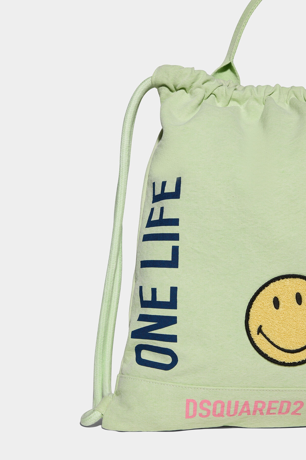 SMILEY ORGANIC COTTON DRAWSTRING BACKPACK - 4