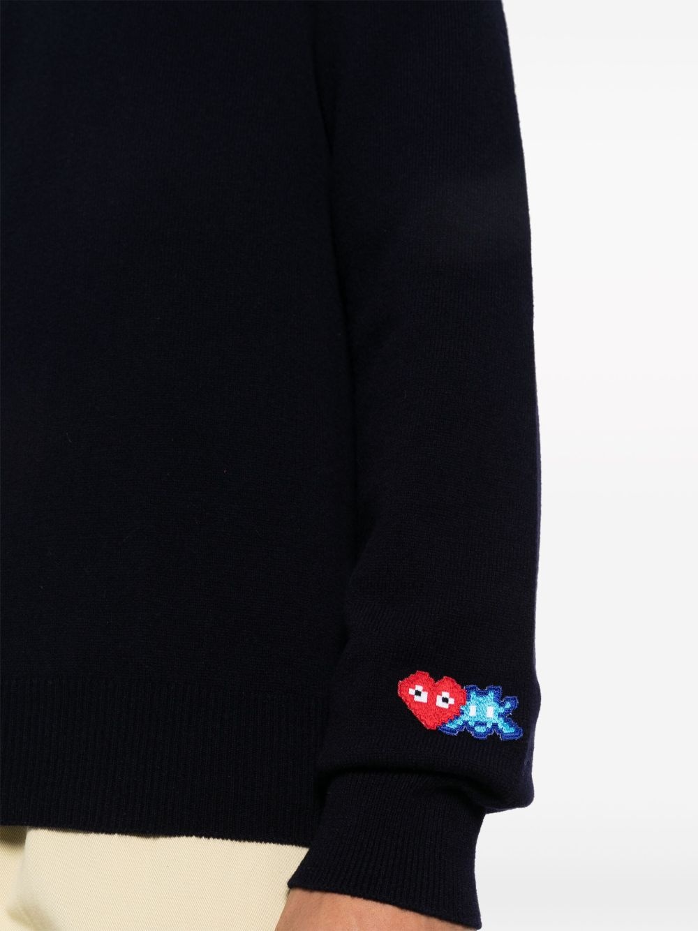 x the Artist Invader pixelated-appliqué jumper - 5