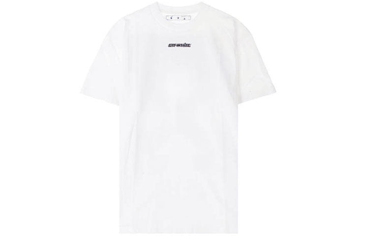 Off-White Back Arrow Pattern Printing Round Neck Short Sleeve Loose Fit White OMAA038E20JER0020145 - 2