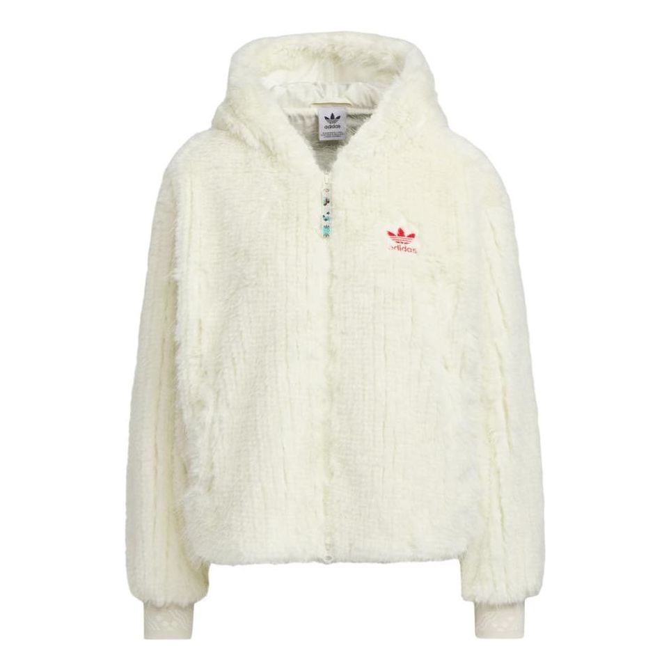 (WMNS) adidas Originals X Feifei Ruan CNY FUR Jackets 'White' IX4225 - 1