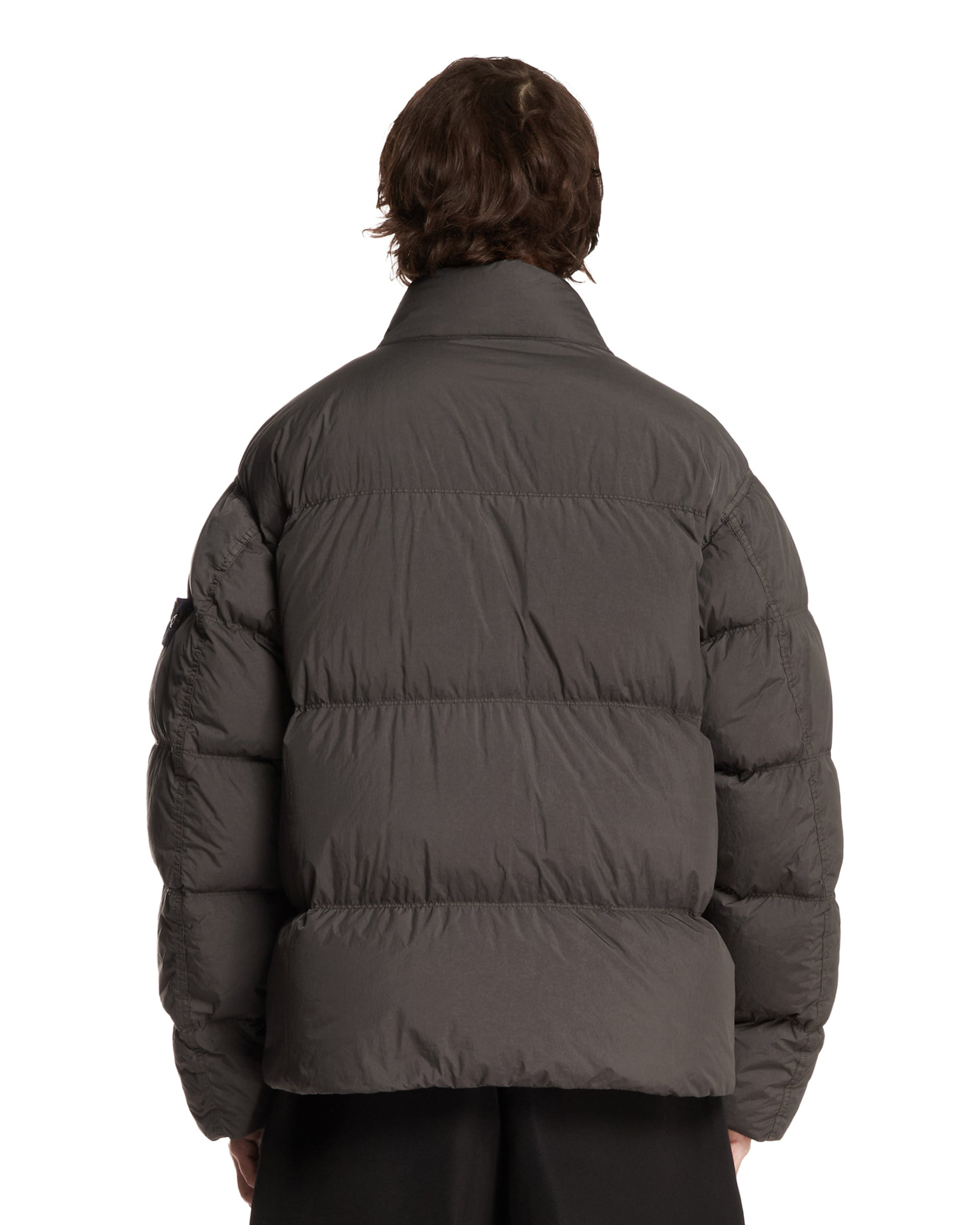 Gray Short Quilted Puffer Jacket - 3