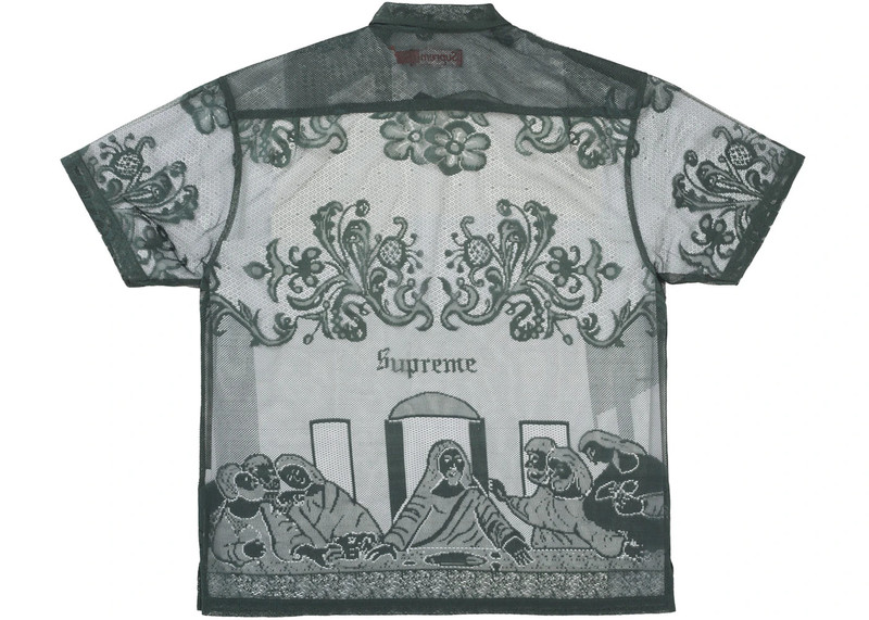 Supreme Supreme Last Supper Lace S/S Shirt Green outlook