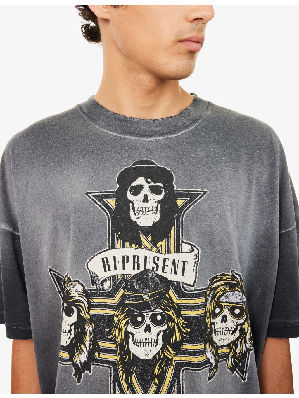 Represent x Guns N' Roses Cross Graphic-Print Cotton-Jersey T-Shirt - 5
