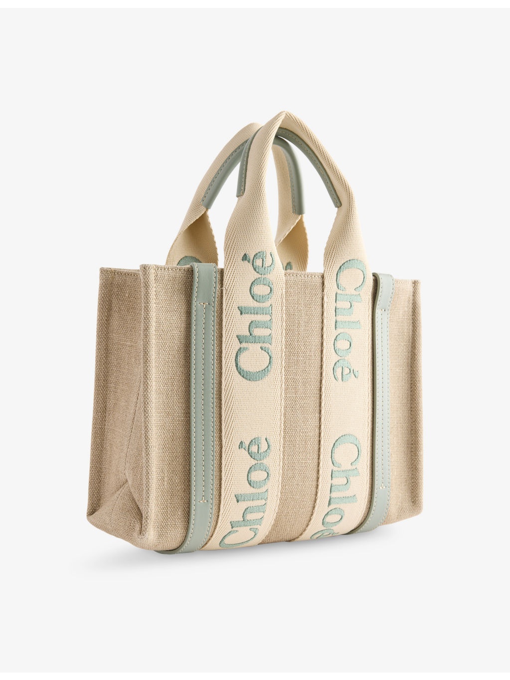 Woody Small Linen Tote Bag - 4