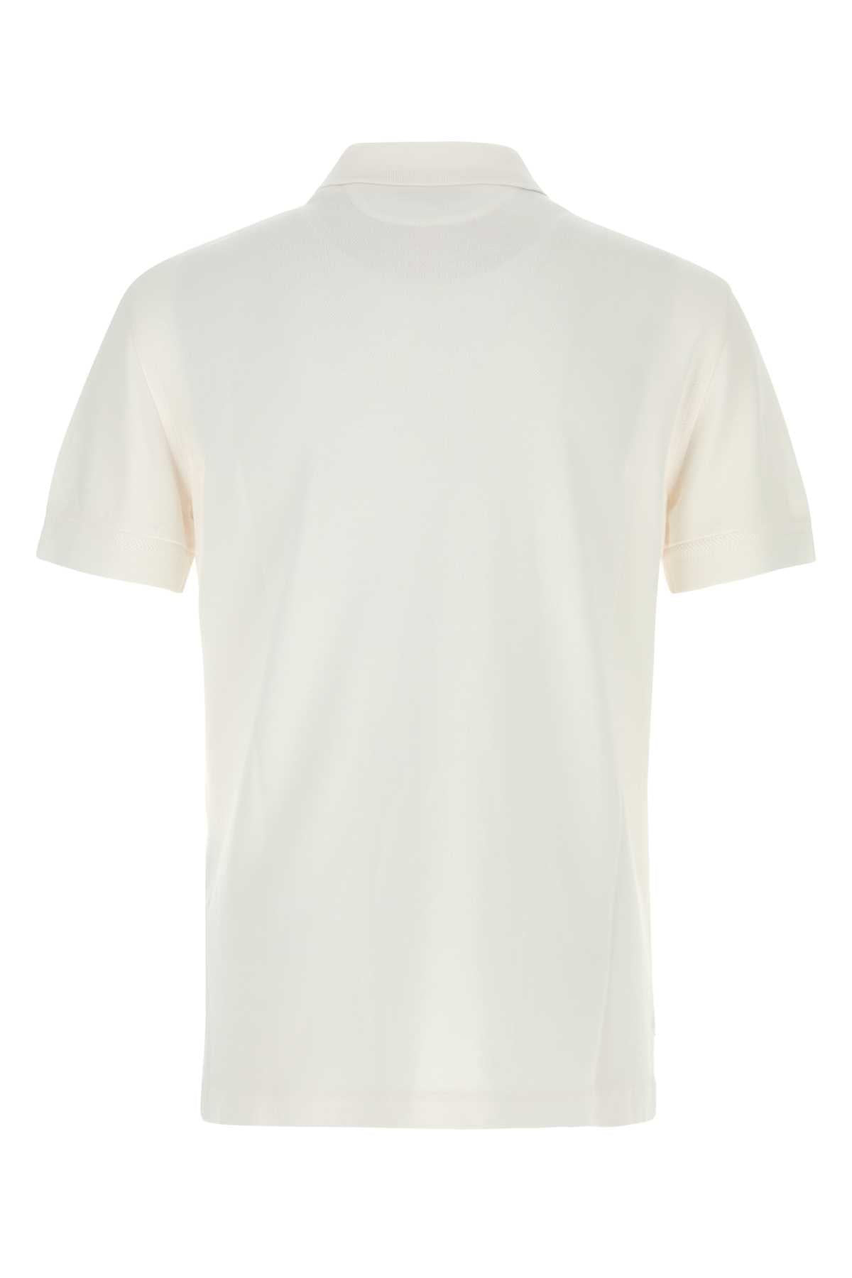 Tom Ford Men White Piquet Polo Shirt - 2