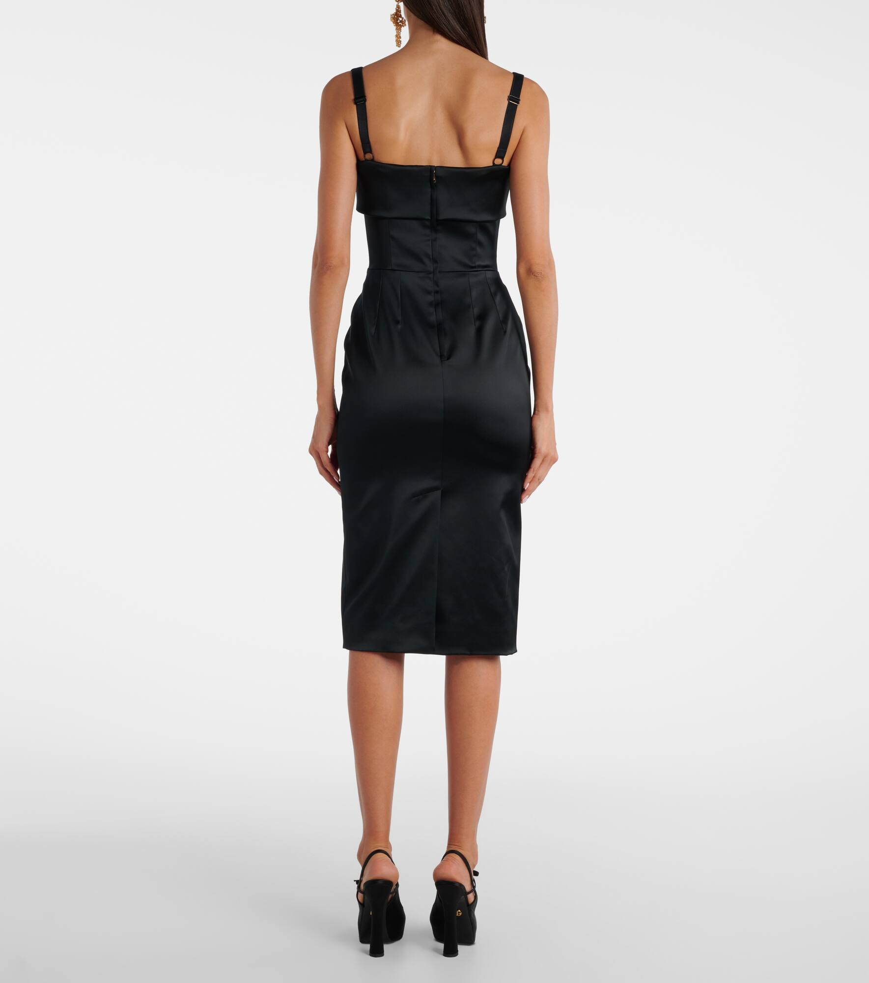 Satin midi dress - 3