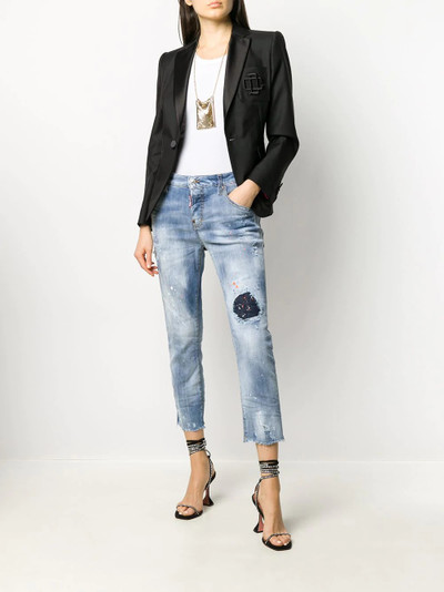 DSQUARED2 distressed-effect cropped jeans outlook