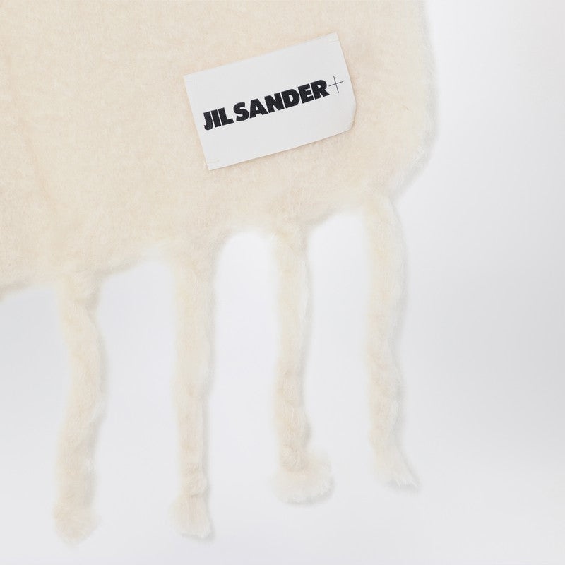 Jil Sander White Mohair Blend Scarf Women - 3