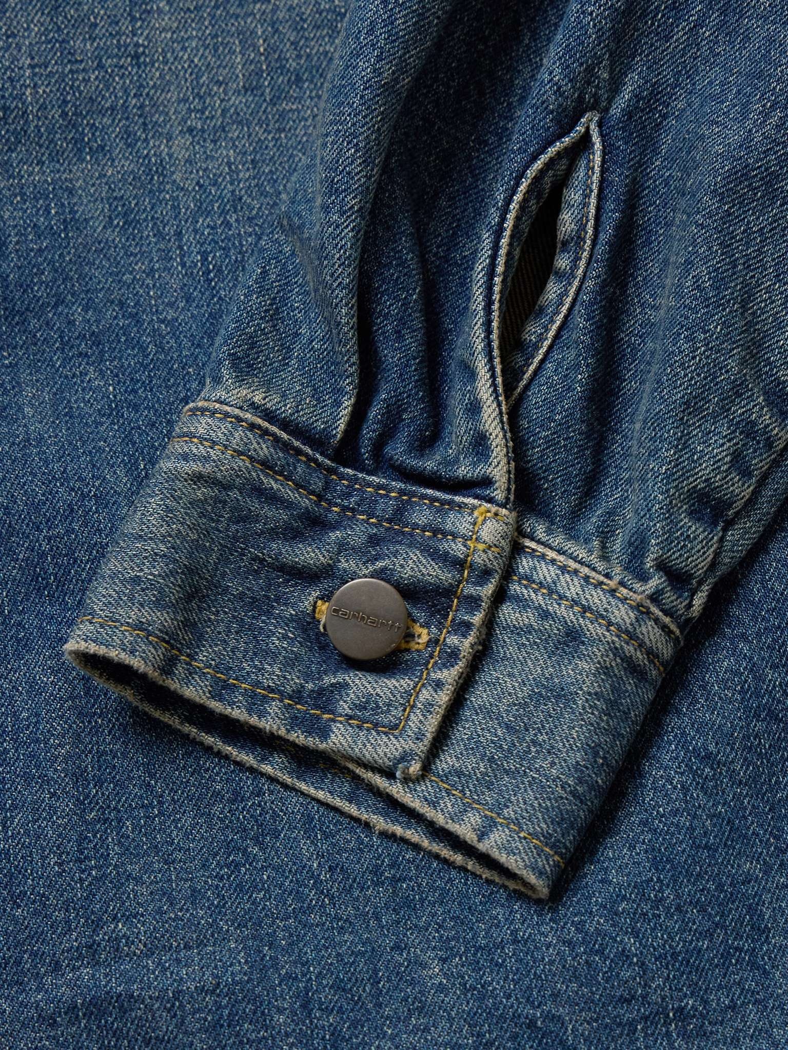 Lincoln Logo-Appliquéd Denim Overshirt - 4