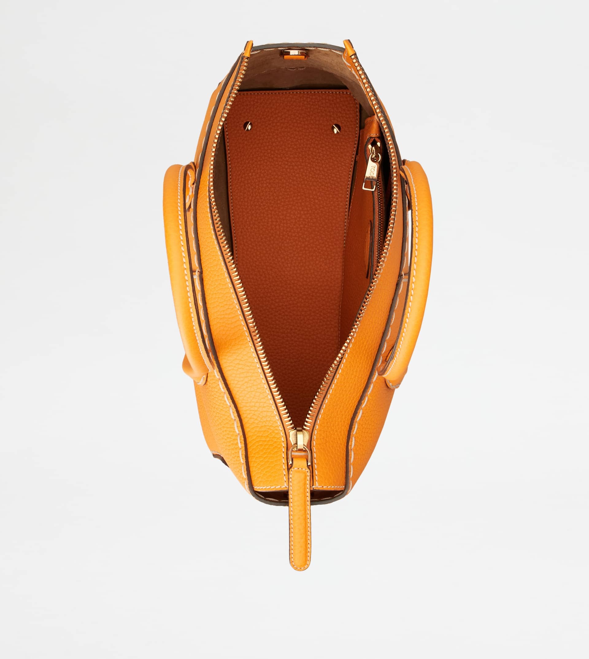 TOD'S DI BAG IN LEATHER MEDIUM - ORANGE - 4