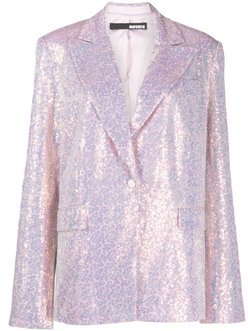 sequin-embellished single-breasted blazer 1