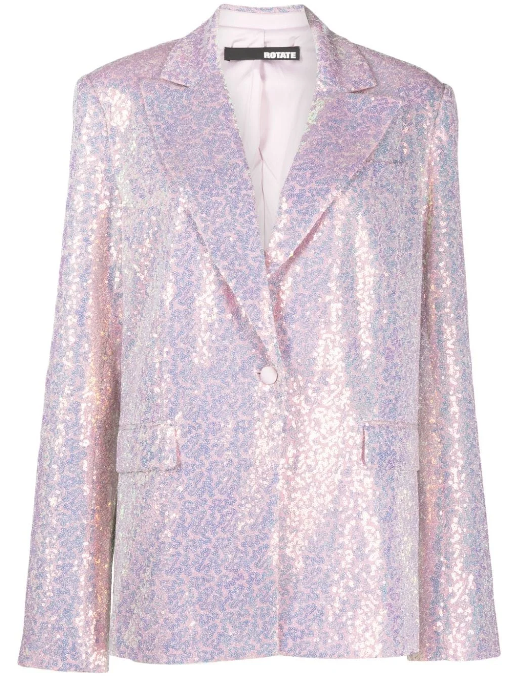 sequin-embellished single-breasted blazer - 1