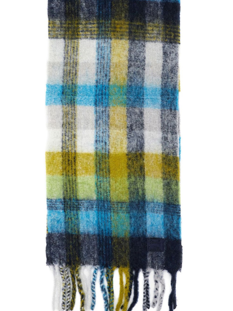 Paul Smith fringed check scarf outlook