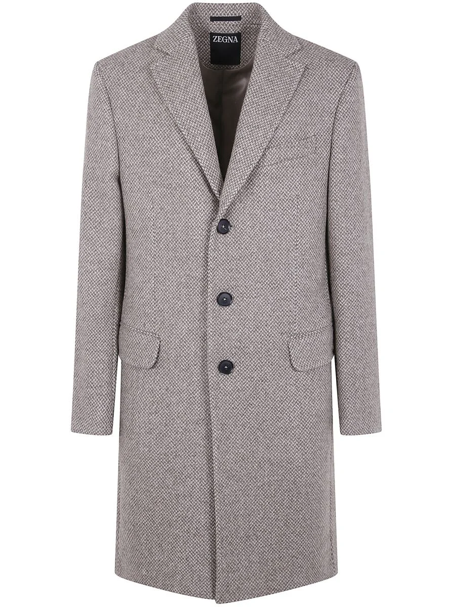 Zegna Wool And Cashmere Overcoat Clothing - 1