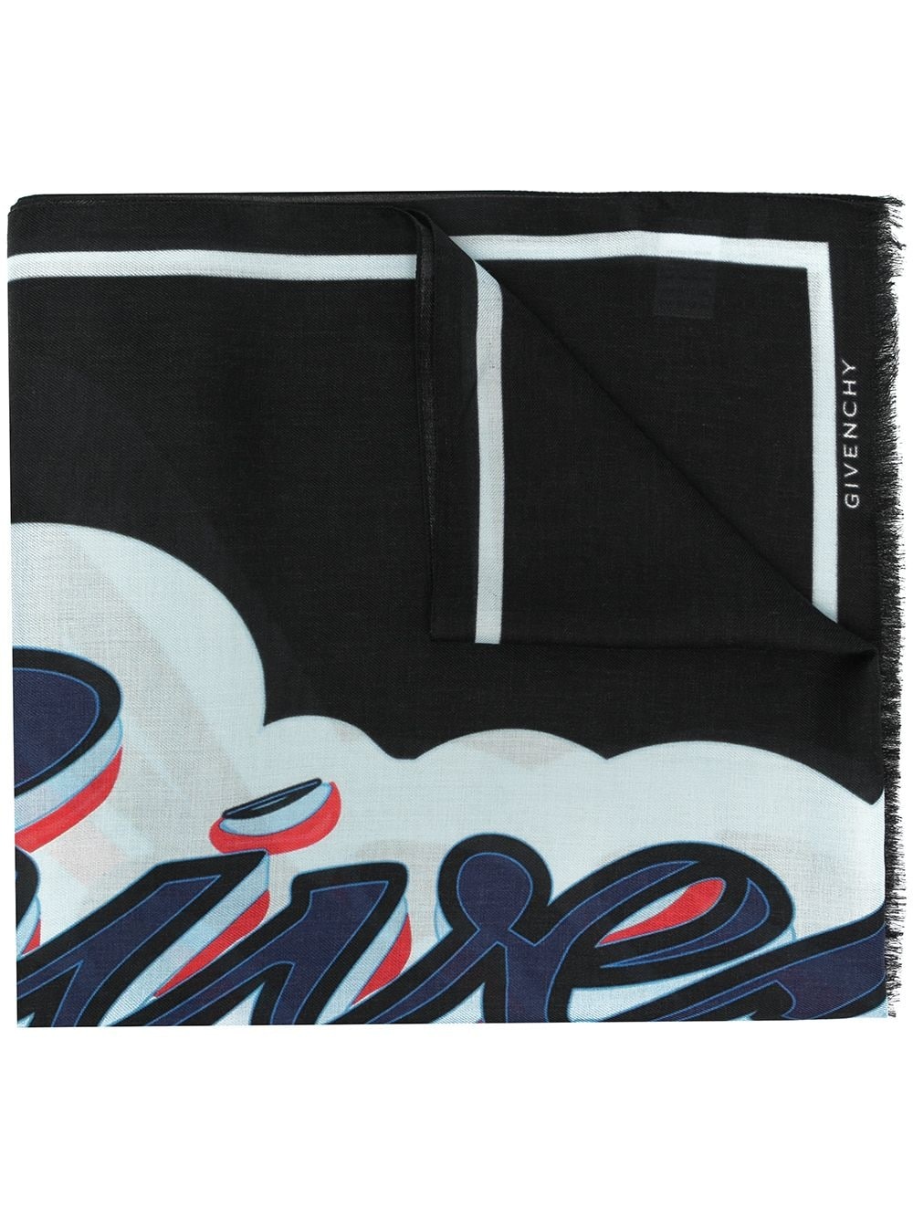 logo-print scarf - 1