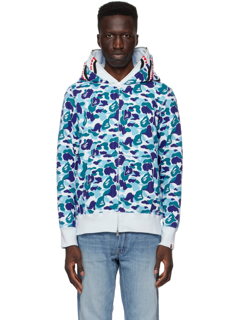 Blue ABC Camo Double Shark Hoodie - 1