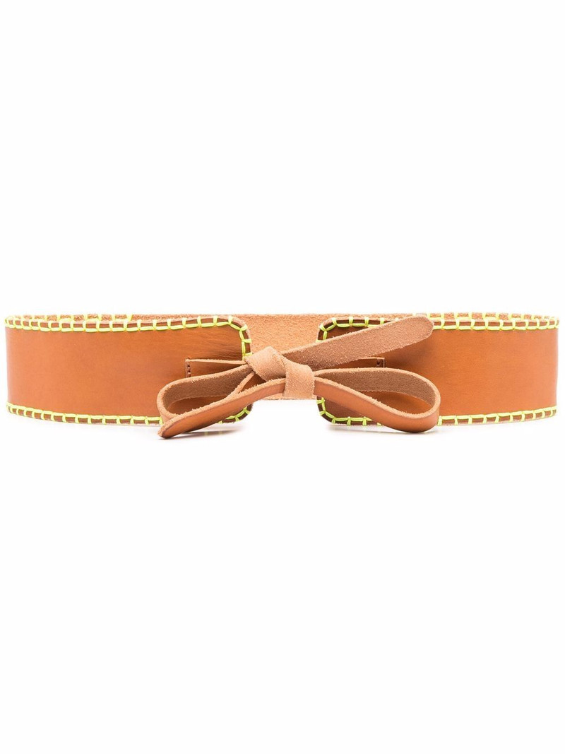 tied leather belt 1
