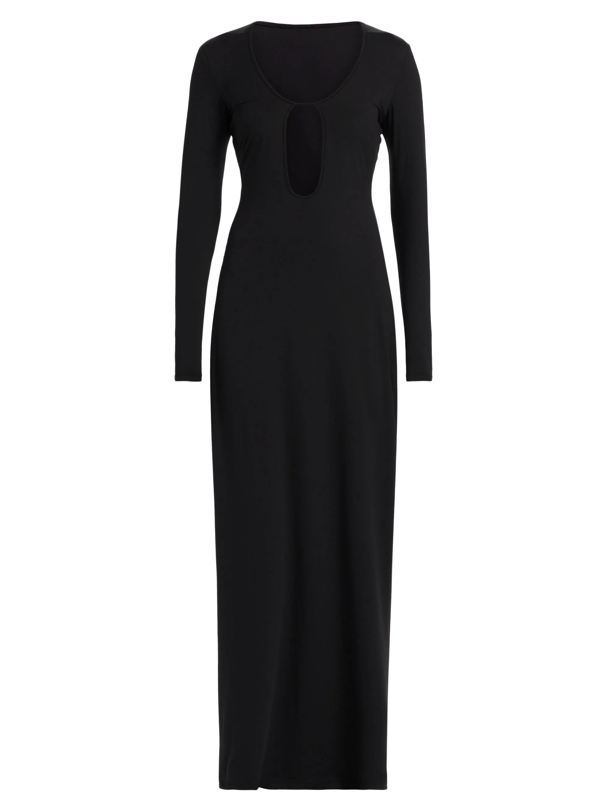 Women's Echauffe Cut-Out Long-Sleeve Gown - Black - 1
