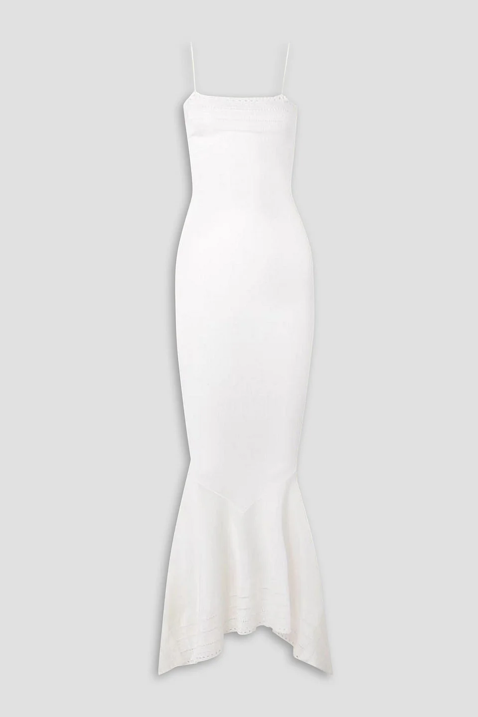 Perforated stretch-knit gown - 1