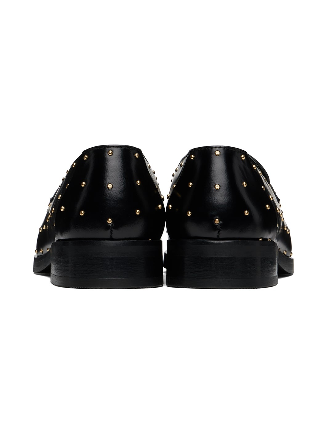 SSENSE Exclusive Black Studded Leather Loafers - 2