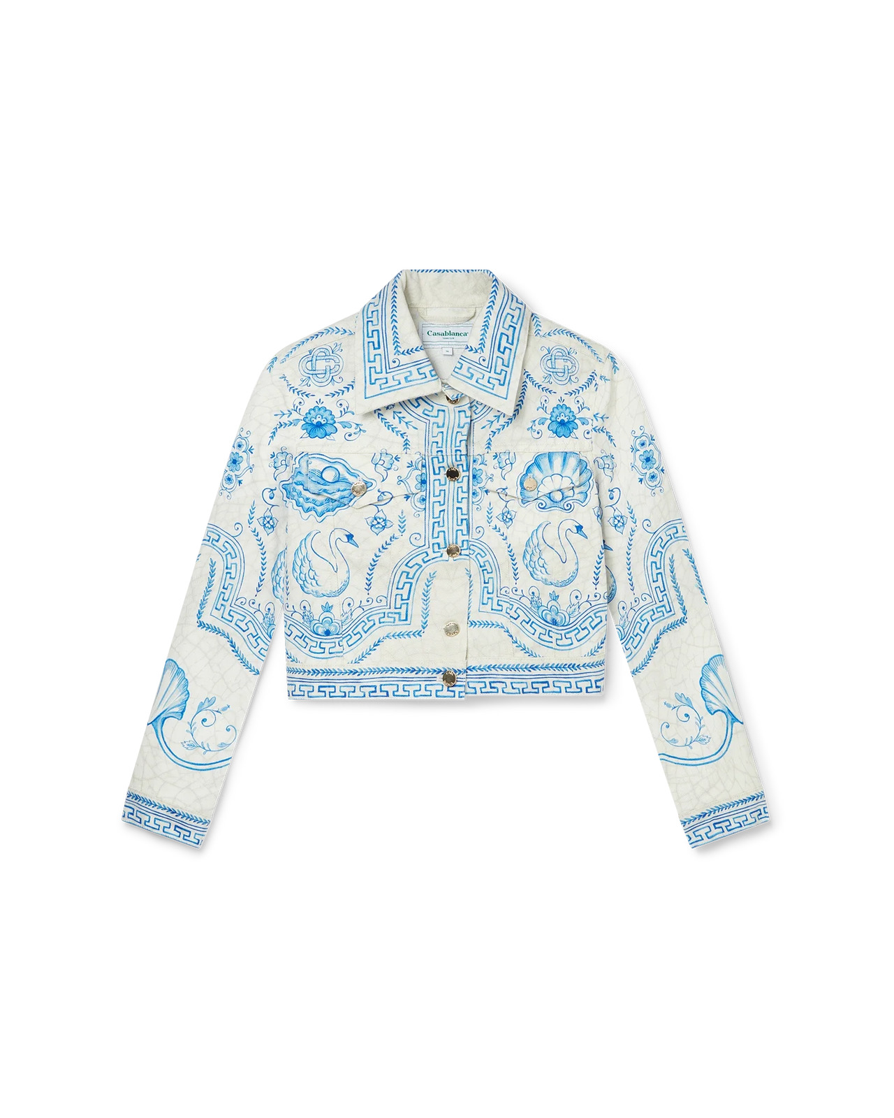 Plat A Dessert Classic Printed Denim Jacket - 1