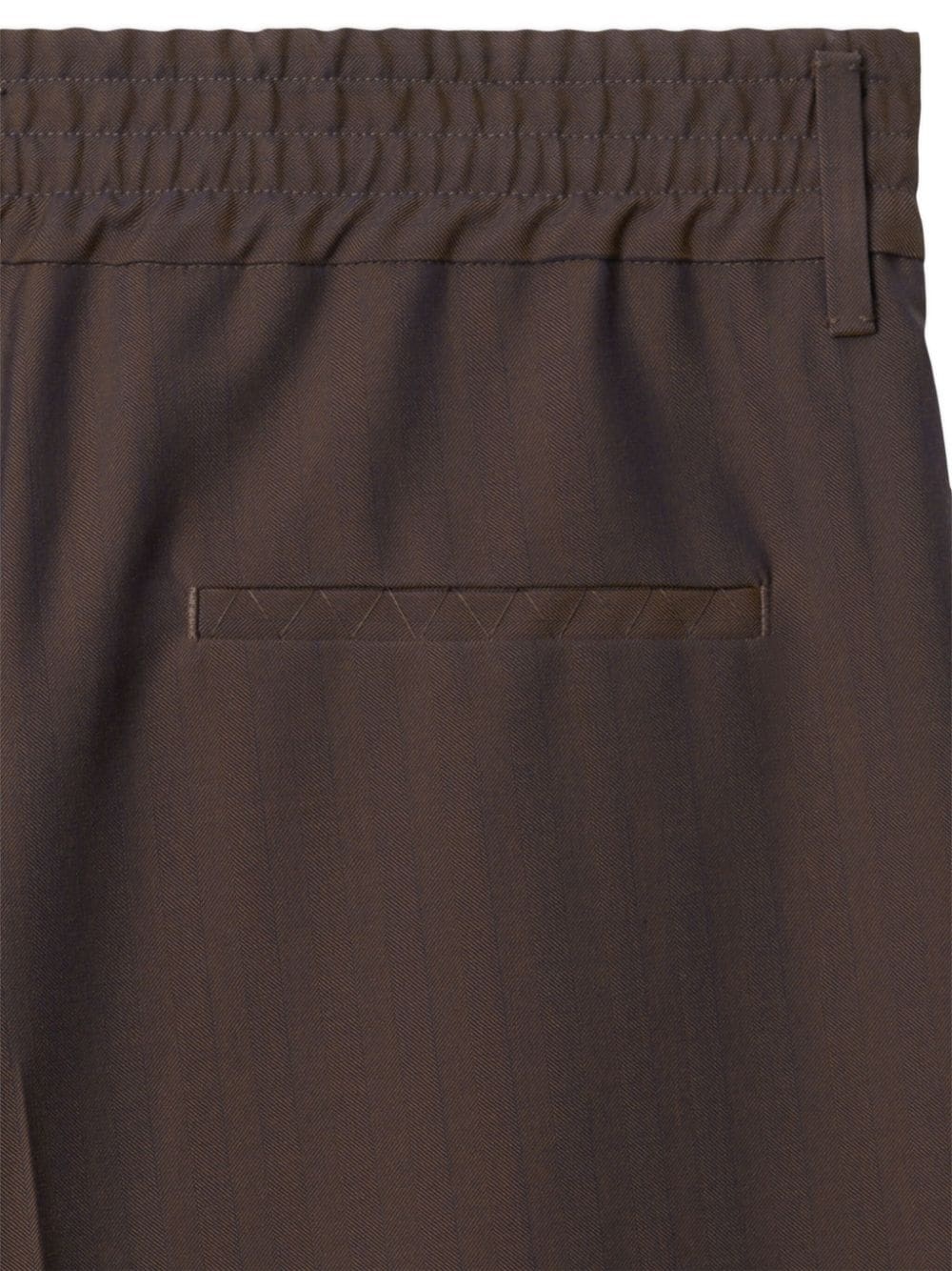 tailored wool herringbone shorts - 6