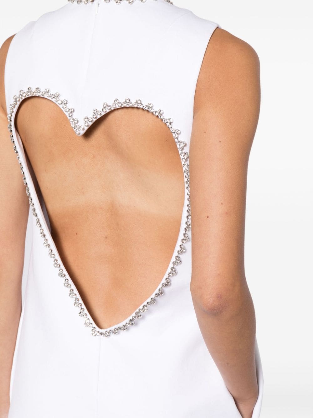 crystal-embellished heart mini dress - 5