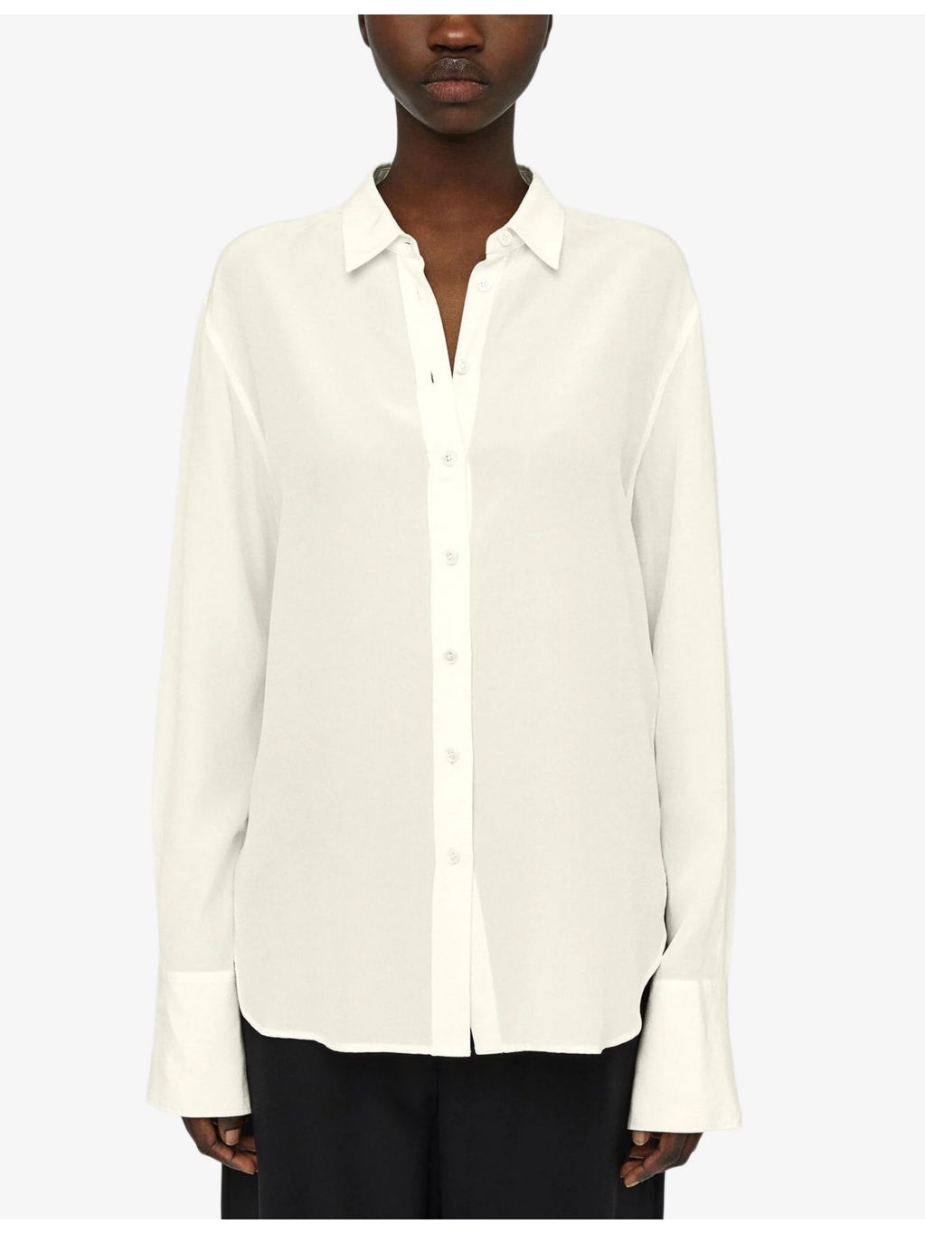 Joe curved-hem relaxed-fit silk shirt - 3