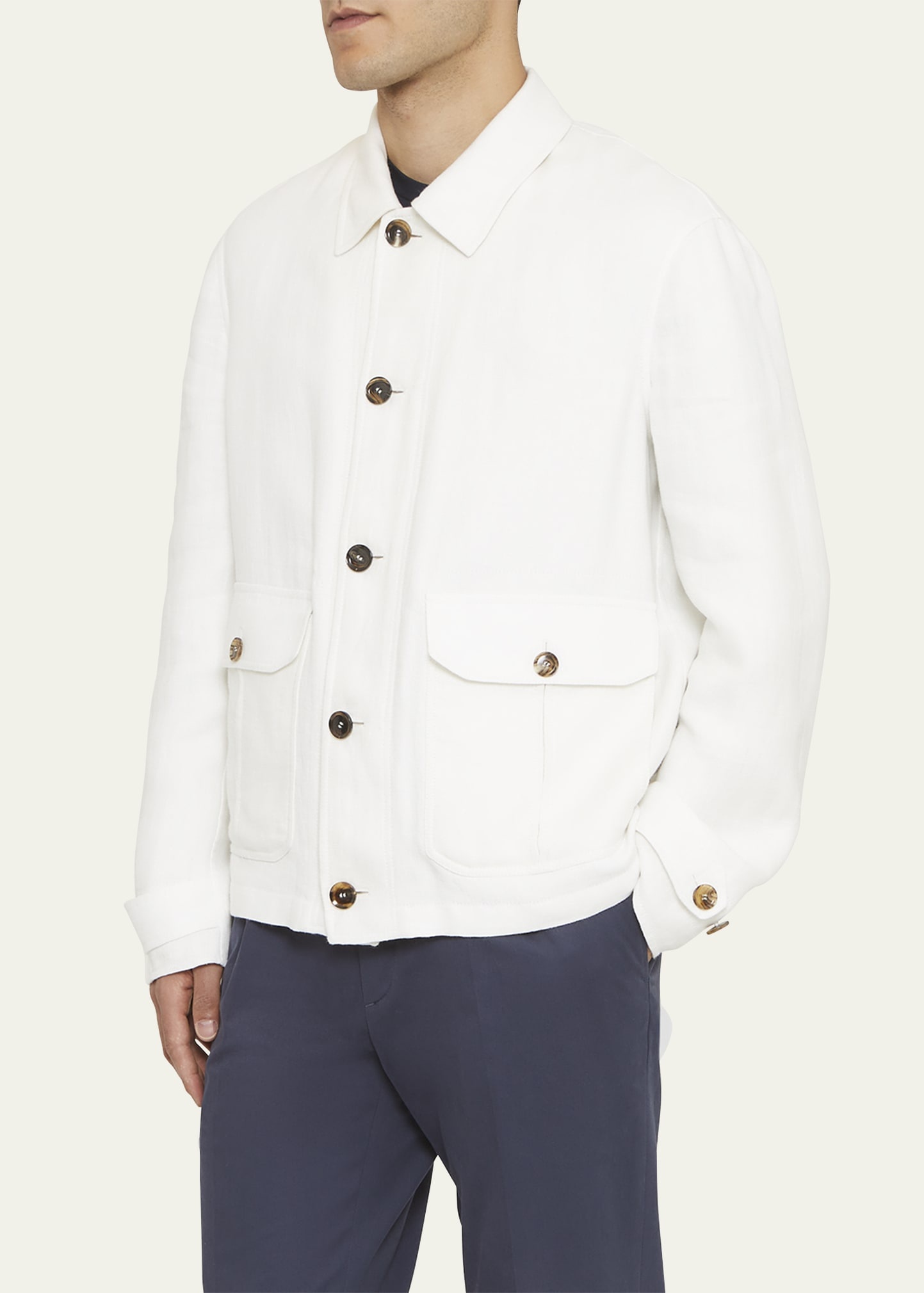 Men's Button-Down Blouson Jacket - 4