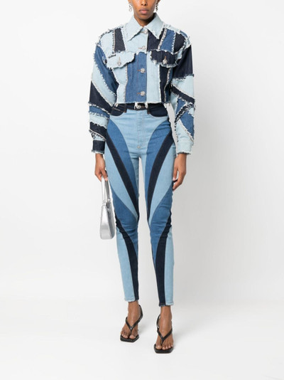 PHILIPP PLEIN patchwork-design high-waist skinny jeans outlook