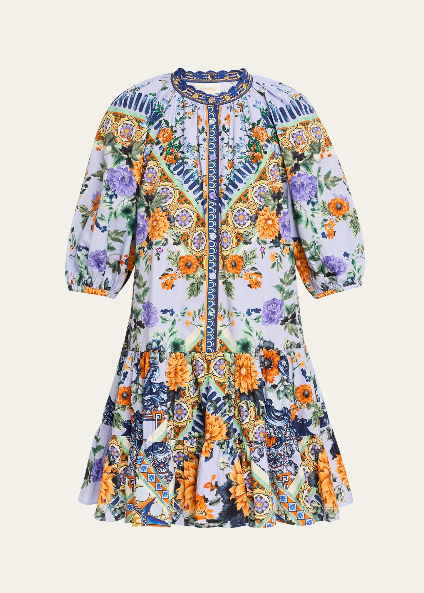 Luscious in Lisbon Puff-Sleeve Shirtdress - 1