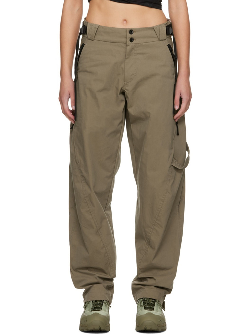Khaki Vented Trousers 1