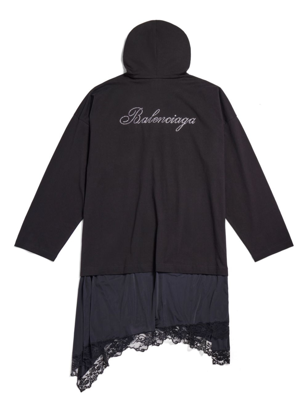 logo-embroidered asymmetric minidress - 5