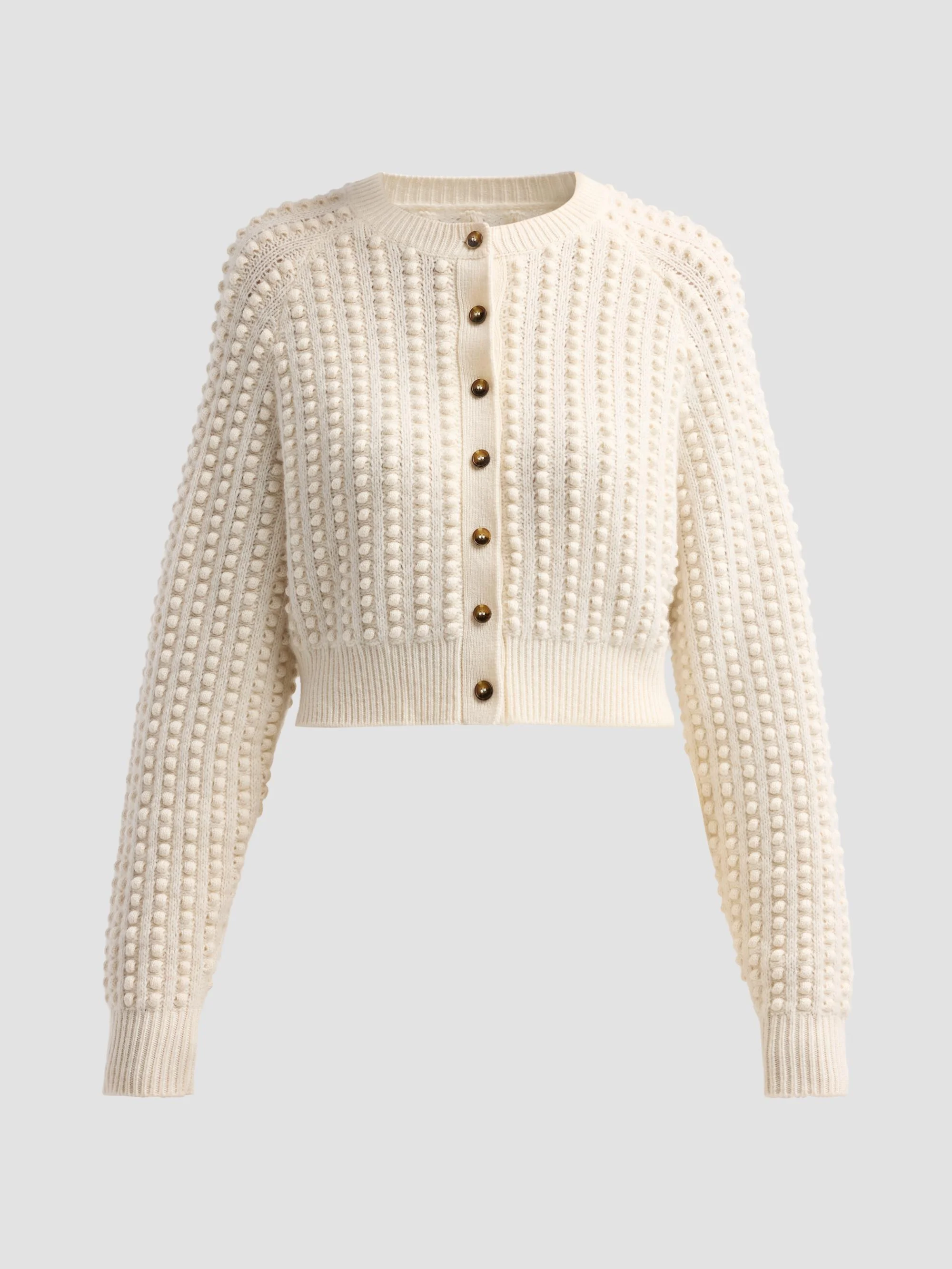 Women's Edie Cashmere Crop Cardigan - Ivory - 1