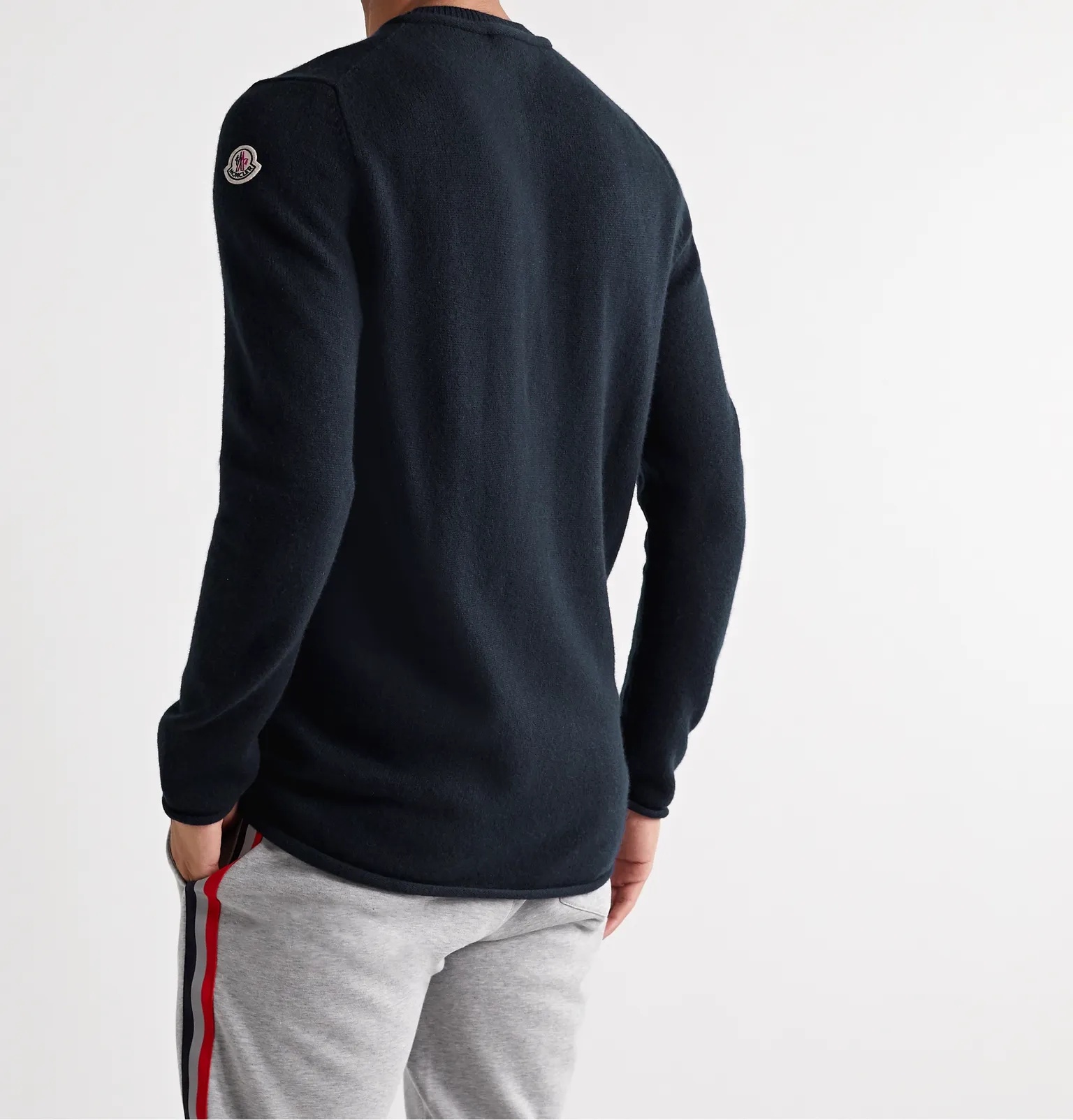 Logo-Appliquéd Wool and Cashmere-Blend Sweater - 9