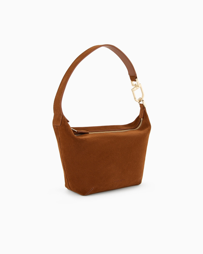 GIORGIO ARMANI Small la Prima Soft suede handbag outlook
