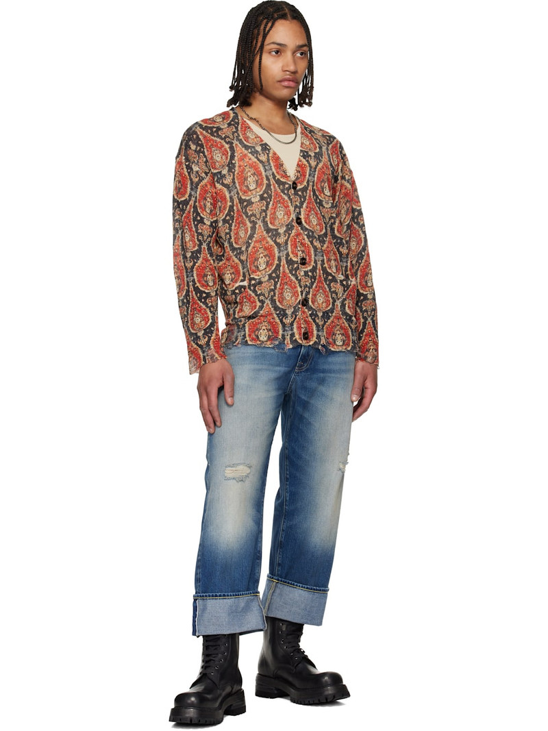 R13 Blue Cuffed X-Boyfriend Jeans outlook