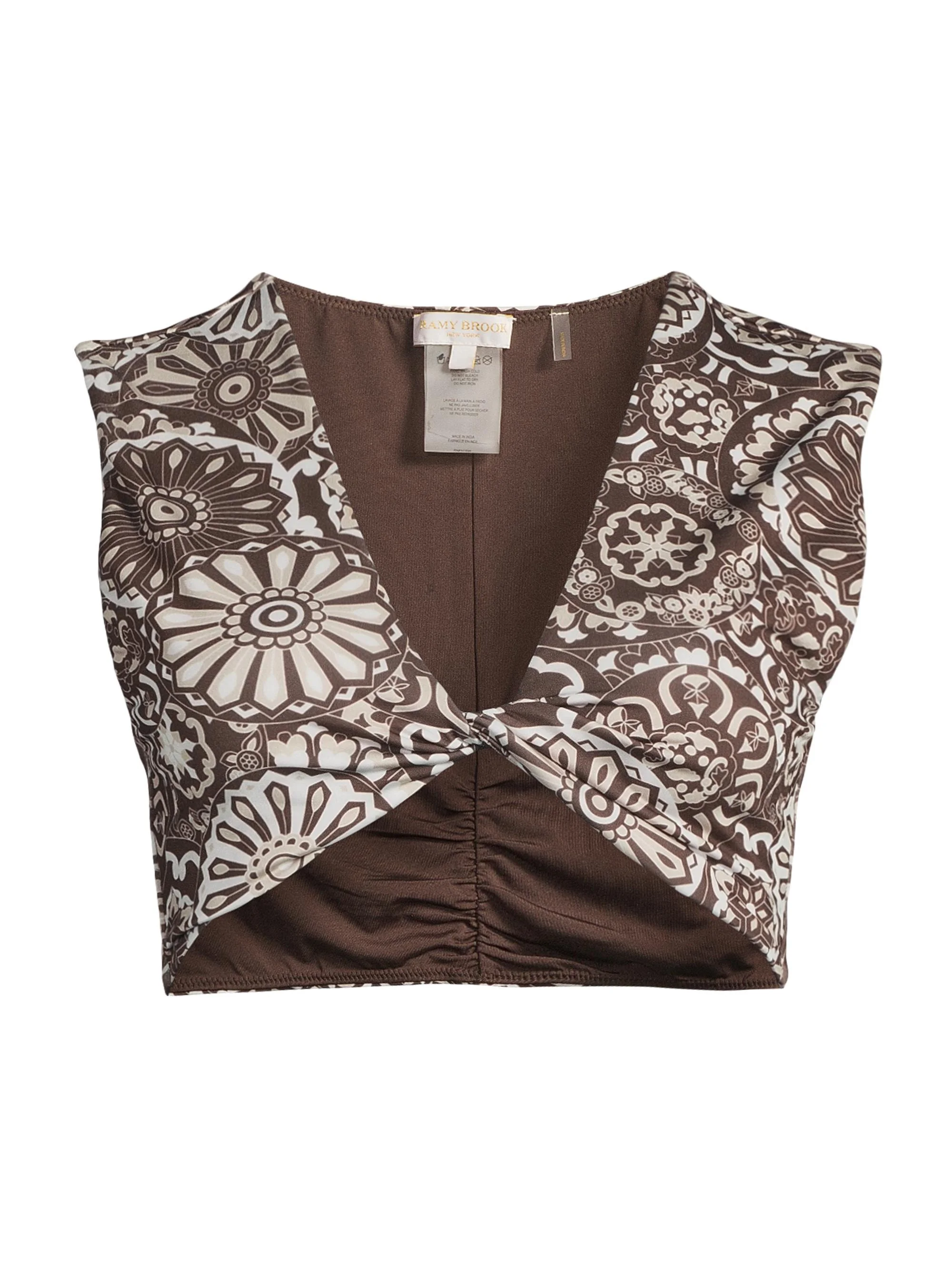 Women's Oliwia Twisted Bikini Top - Beach Brown Combo - 1